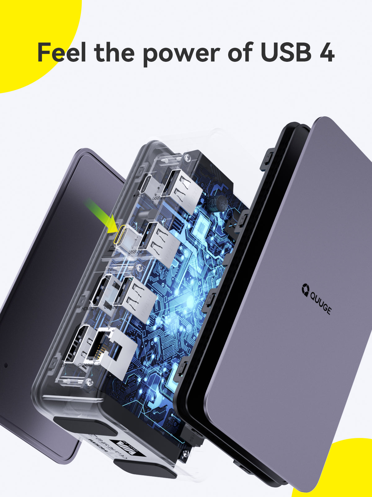 QUUGE USB4 40Gbps 14 in 1 USB4 Dock